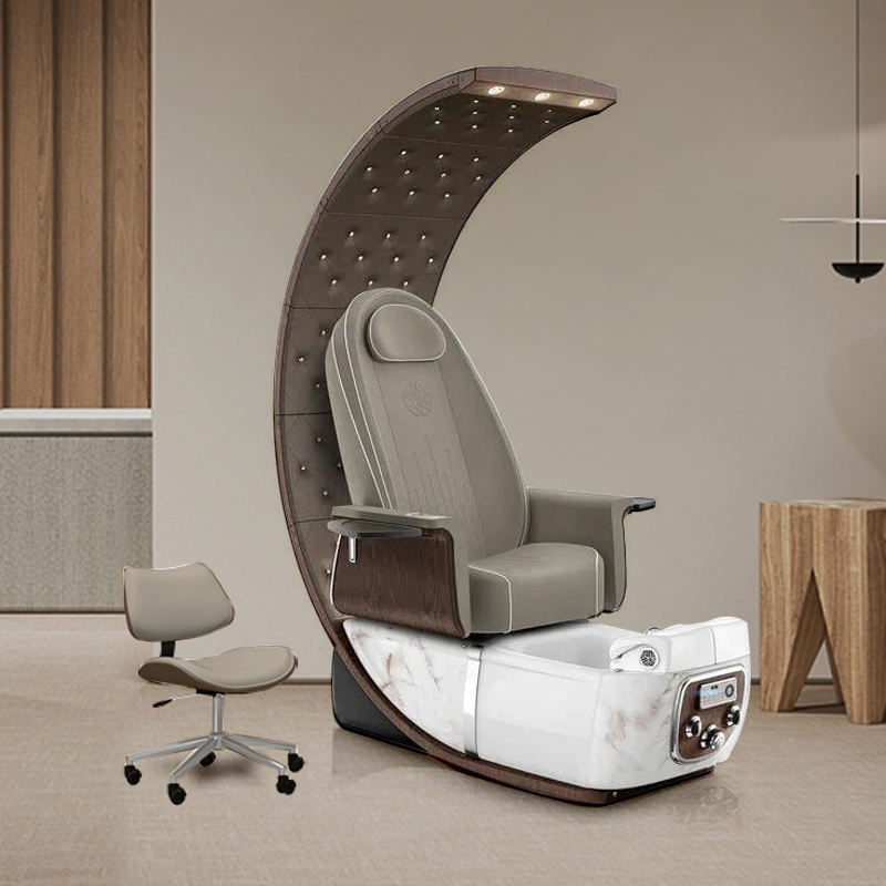 Beauty Nail Salon Furniture European Professional High Back Foot Spa Massage Pedicure Chairs Luxury with Heat and Massage Jets