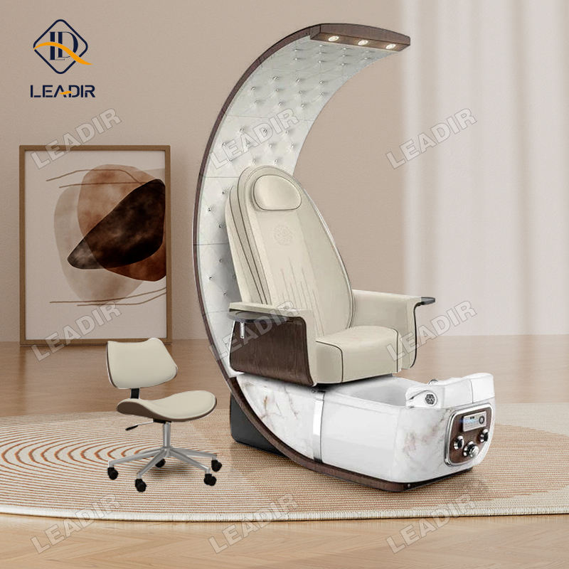 Beauty Nail Salon Furniture European Professional High Back Foot Spa Massage Pedicure Chairs Luxury with Heat and Massage Jets