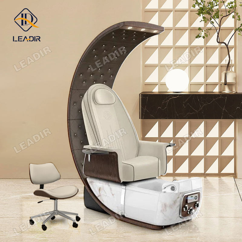 Beauty Nail Salon Furniture European Professional High Back Foot Spa Massage Pedicure Chairs Luxury with Heat and Massage Jets