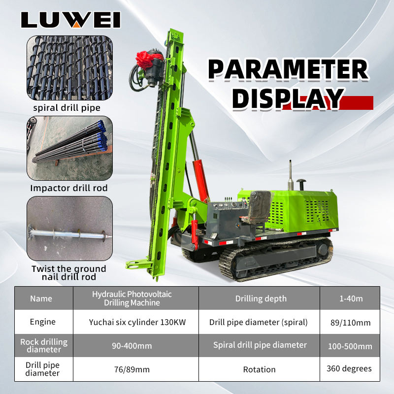 Multiple Types Can Be Customized Hydraulic Solar Pv Piles Drill Machine Solar Pile Driver Machine for Foundation Pile Driving