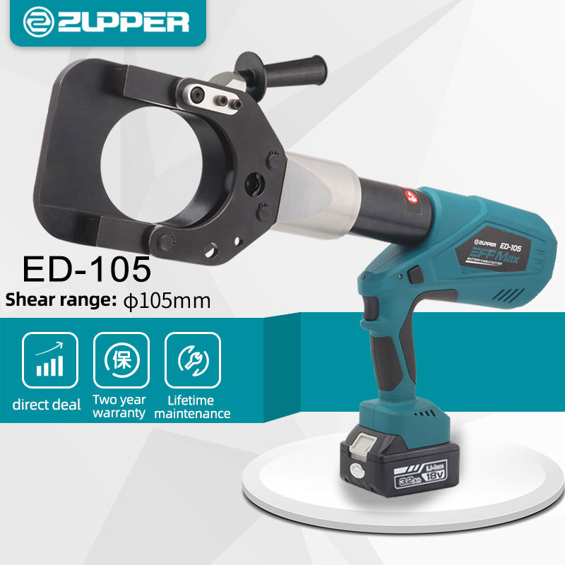 Zupper Ed-105 Battery Powered Hydraulic Copper Cable Professional Electric Scissors Industrial Cutting Tool