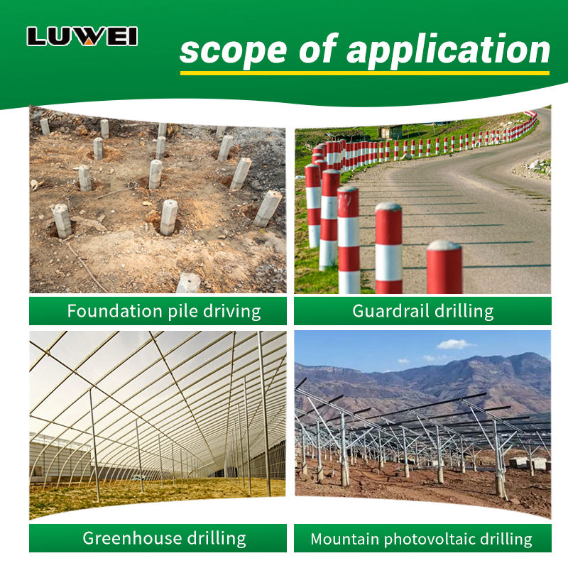 Marteau Piqueur Pour Pieux Solaires Solar Piling Drilling Machine for Solar for Highway Guardrail Drilling