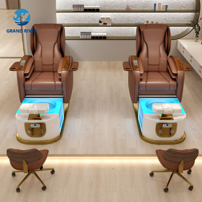 Professional Full Body airbag Massage Luxury Pedicure Chair Nail Salon Foot Care Spa Chair for Manicure Electric