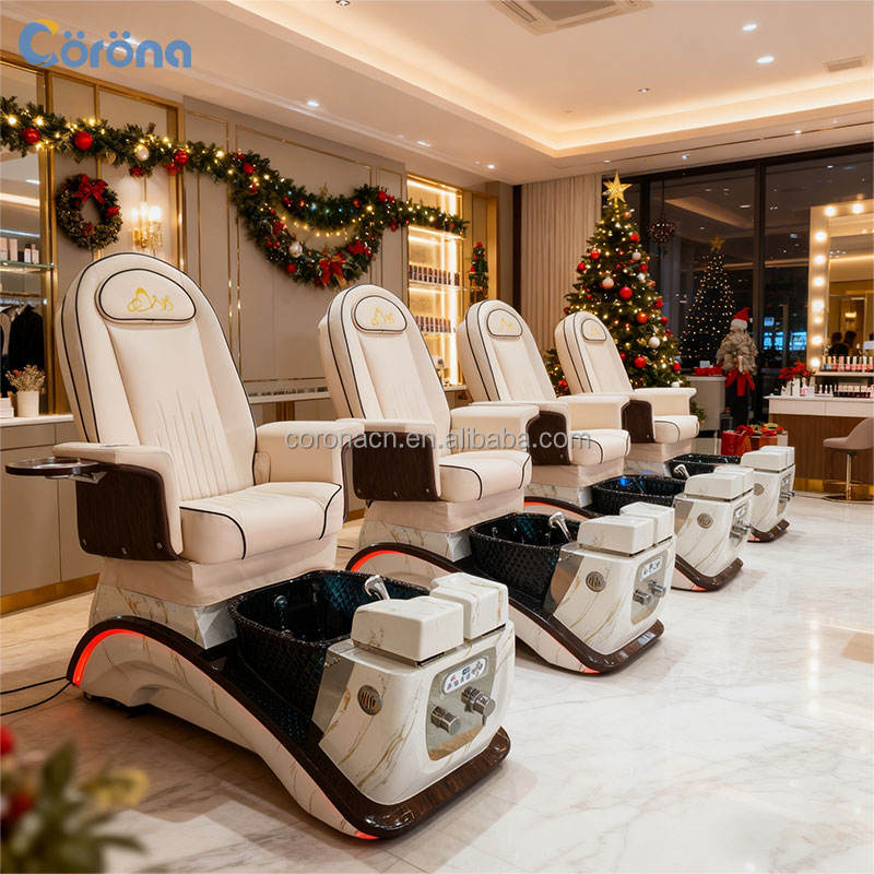 Custom Color Luxury Massage Electric Reclining Adjustable Pedicure Chair with Whirlpool for Nail Salon Spa