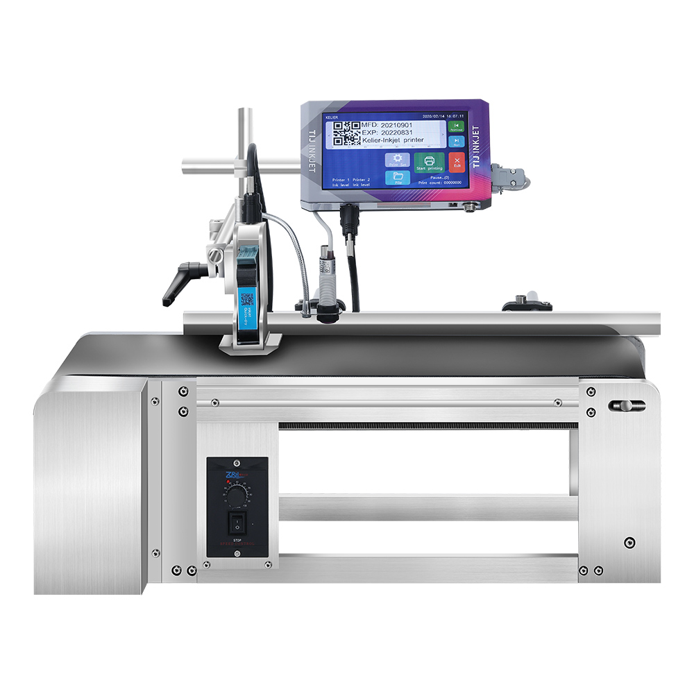 Kelier Inkjet Date Printer with Conveyor Belt 12.7mm printing size