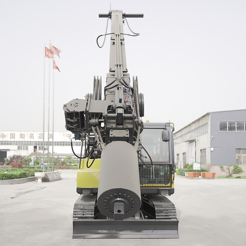 Crawler Type Square Pole Vibro Hammer Pile Driver Post Pile Driver Portable Bore Pile Drilling Machine Rotary Drilling Rig