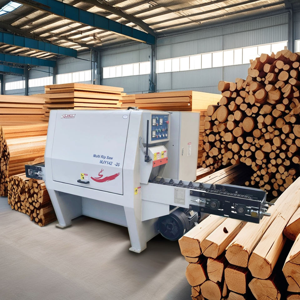 Woodworking Machinery Heavy Duty Wood Round Log Multi Blade Circular Rip Saw Wood Cutting Machine for Board Production