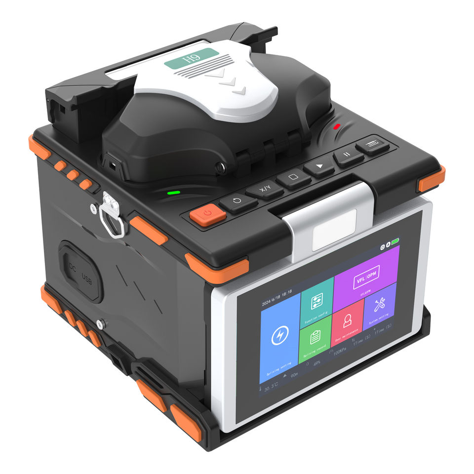 Industrial Grade Fiber Splicing Tools 6 Motors Splicing Machine H9 Fiber Optic Fusion Splicer