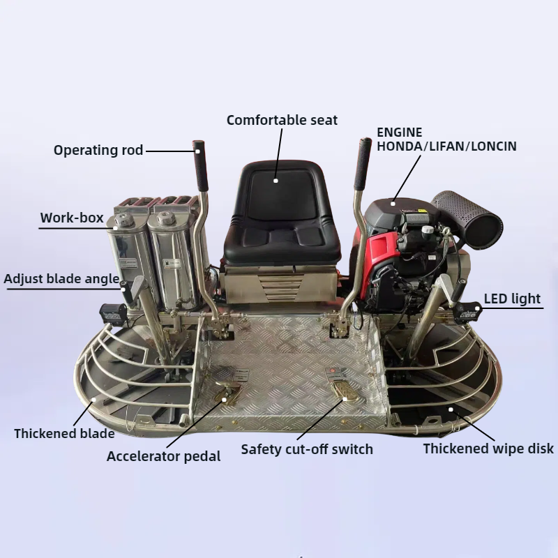 Professional Supply Concrete Finishing Tools Ride on Power Trowel Machines