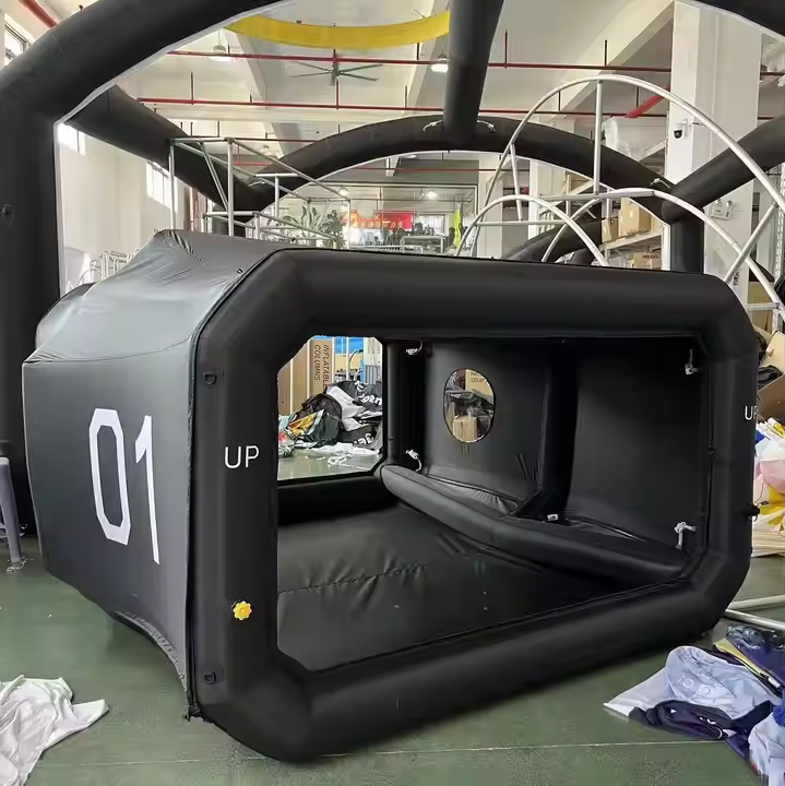 Portable 5+ Person Spacecraft Inflatable Camping Tent Waterproof Customizable Size Color Durable Oxford Fabric