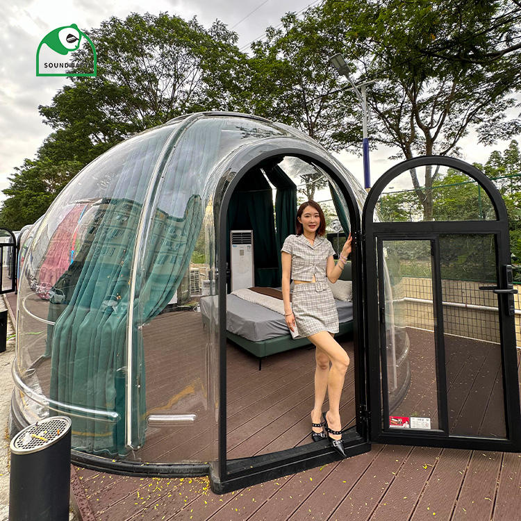 Sound Baby Outdoor Transparent Bubble Tent Windproof Polycarbonate Sheet Star Room Geodesic Dome