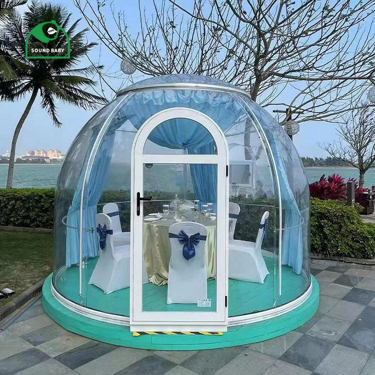Sound Baby Outdoor Transparent Bubble Tent Windproof Polycarbonate Sheet Star Room Geodesic Dome