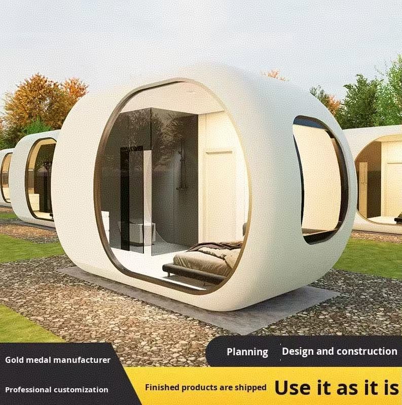 Modern Design Starry Sky House Outdoor Micro Mobile Space Capsule Sunroom Hotel Camping Apple Cabin Lounge Steel