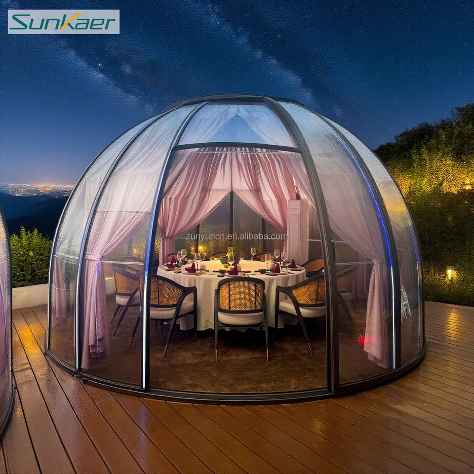 Designs Detachable Igloo Dome House With Bathroom 360 Degrees Full Transparency Outdoor Prefab Hotel Home