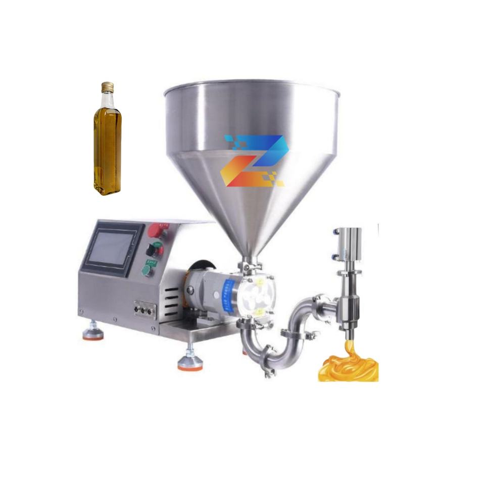 ZOSN Manual Filler 5 -5000 ml Chili Sauce Honey Ketchup Tomato Paste Oil Keg Jar Bottle Rotary Rotor Lobe Pump Filling Machine