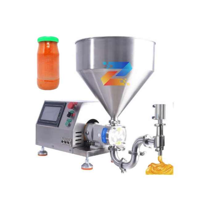 ZOSN Manual Filler 5 -5000 ml Chili Sauce Honey Ketchup Tomato Paste Oil Keg Jar Bottle Rotary Rotor Lobe Pump Filling Machine