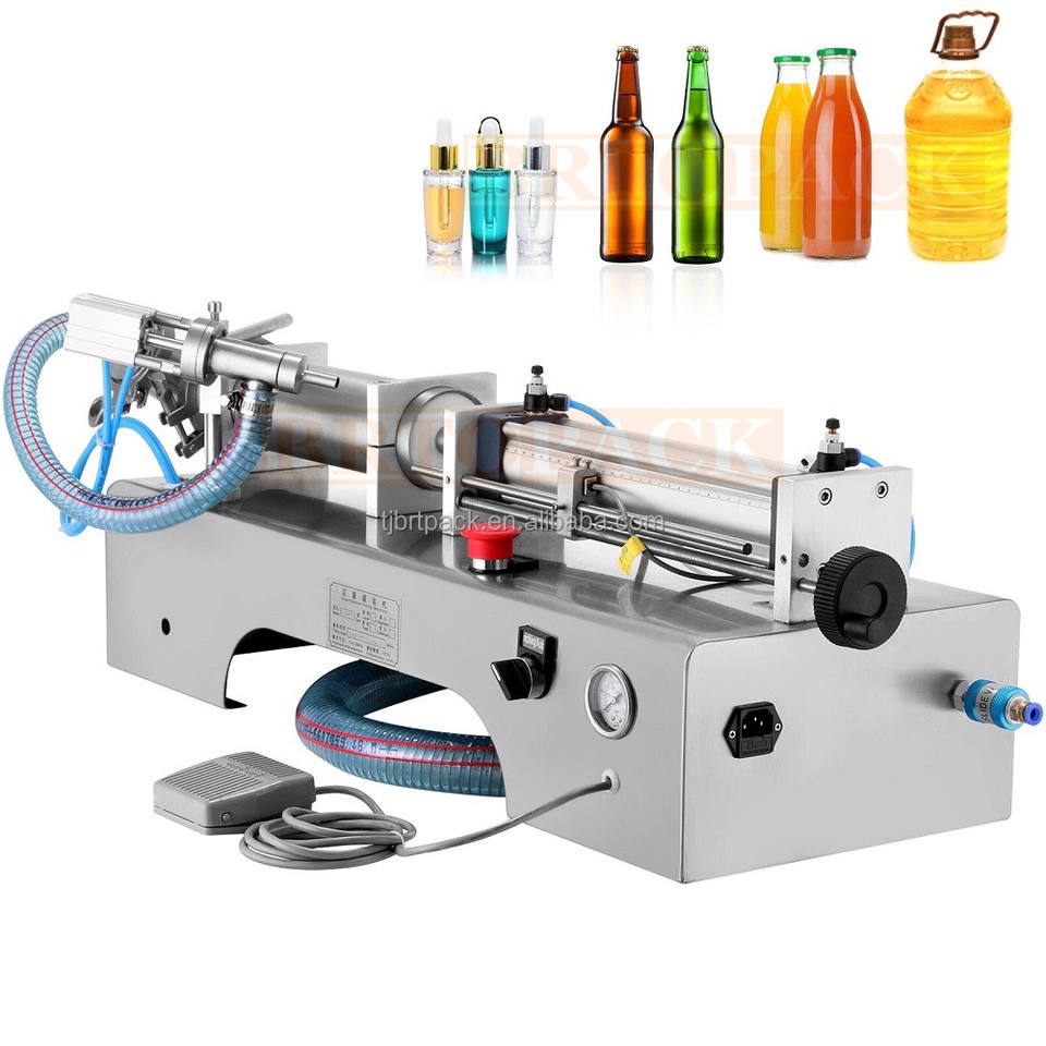 High Precision Auto Filling Machine for 10-100ML Glass Bottles Single Nozzle for High Viscosity Liquid Essential Oils Beverages