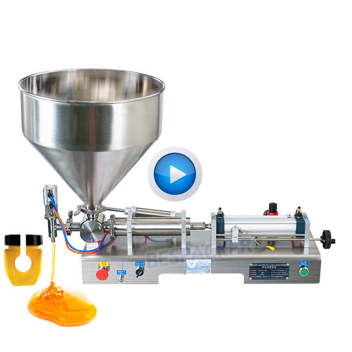 Bespacker Semi - Auto Lotion Bottle Cosmetic Filler Water Beverage Honey Cream Piston Paste Liquid Filling Machine
