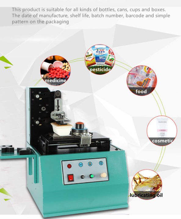 Commercial Pad Printing Machine Large Oil Cup Pad Printing Machine, Electric Date Glass Metal Plastic tank Inkjet Printer