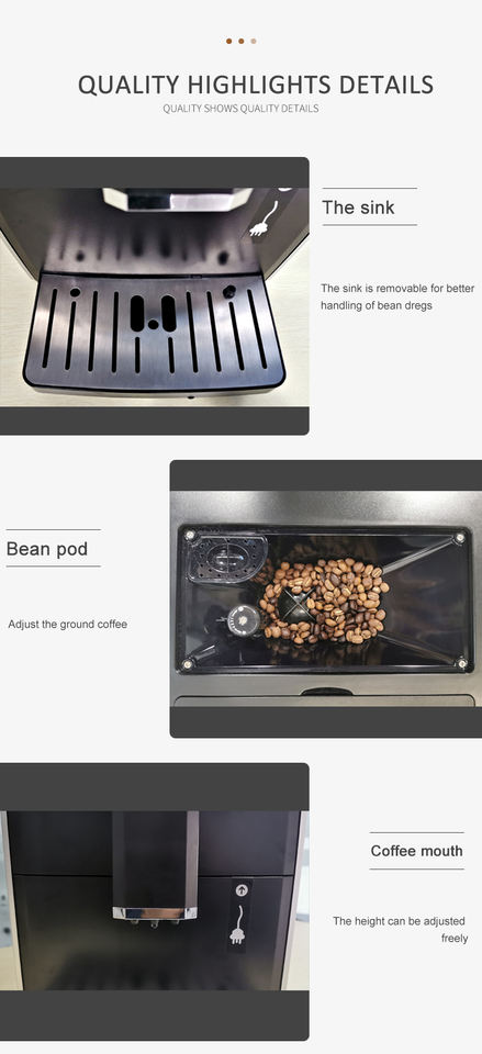 Professional Fully Automatic Commercial Touch Screen Espresso Coffee Maker Machine