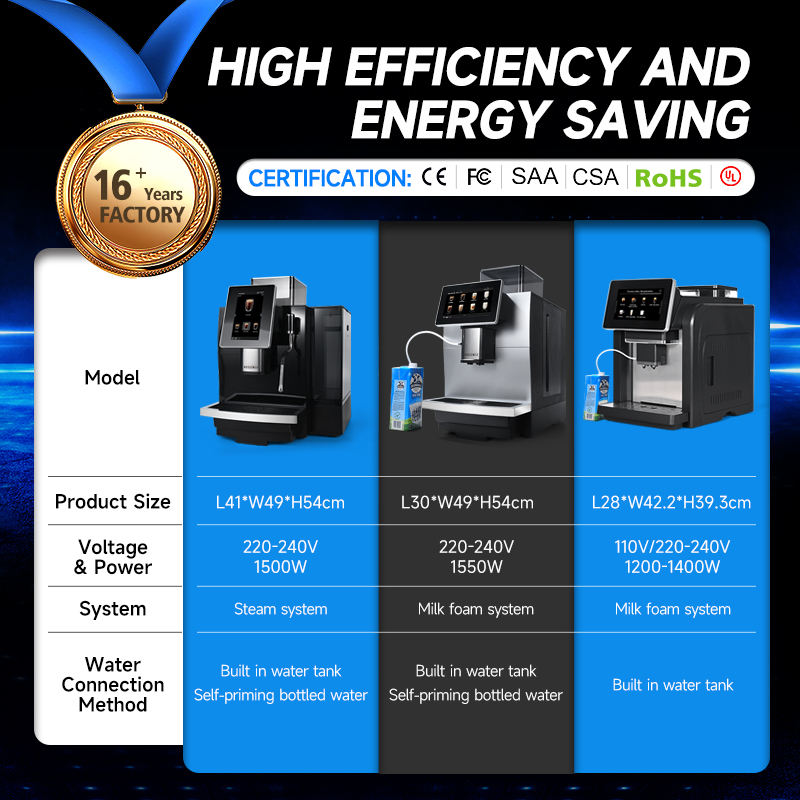 MOSEENER Professional Coffee Machine Automatic Coffee Machine Fully Automatic Screen Control Commercial Espresso Coffee Machine