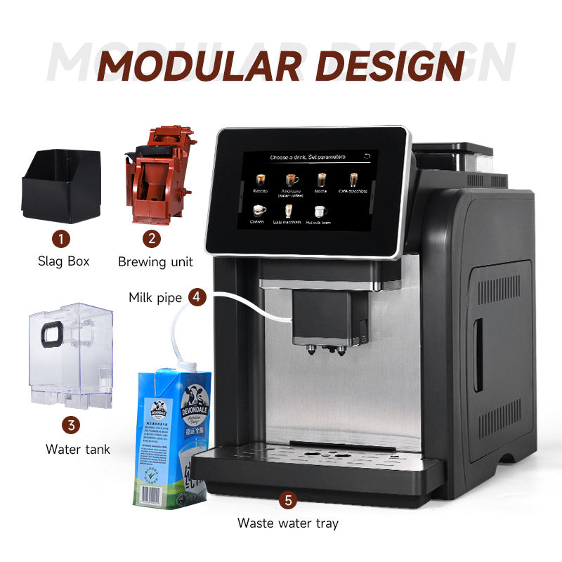 MOSEENER Professional Coffee Machine Automatic Coffee Machine Fully Automatic Screen Control Commercial Espresso Coffee Machine