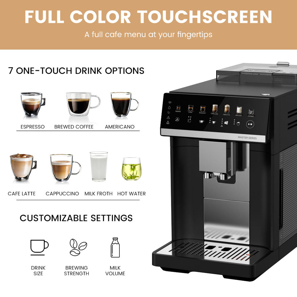 M3 15Bar Professional Smart Home Milk Cappuccino Latte Espresso Machine Fully Automatic Coffee Maker Machine