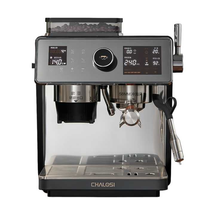 Commercial 58mm Espresso Coffee Machine Semi-Automatic Luxury 20 Bar Coffee Machine with Grinder for Cafe Americano