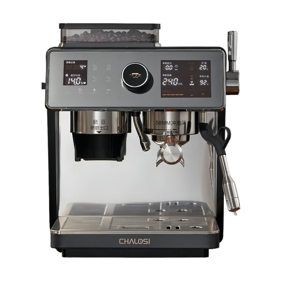 Commercial 58mm Espresso Coffee Machine Semi-Automatic Luxury 20 Bar Coffee Machine with Grinder for Cafe Americano