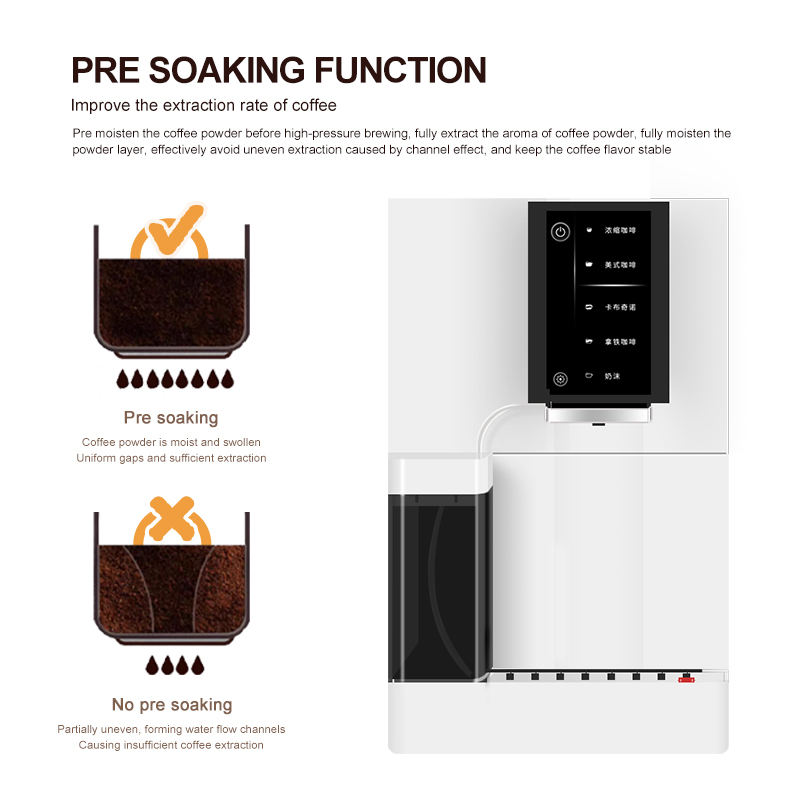 Fully Automatic Coffee Maker Professional Espresso Office Smart Coffee Machine Espresso Machine with Milk Tank