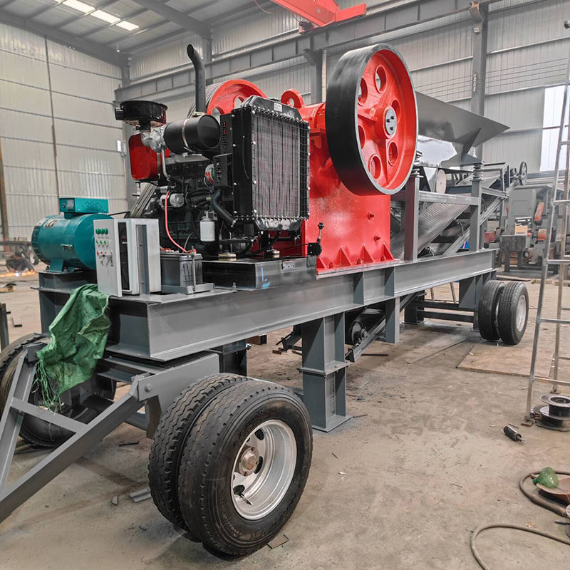Mobile Jaw Crusher with AC Motor Core Components Engine Gear PLC & Bearing for Mining & Construction Crush Rock & Stone