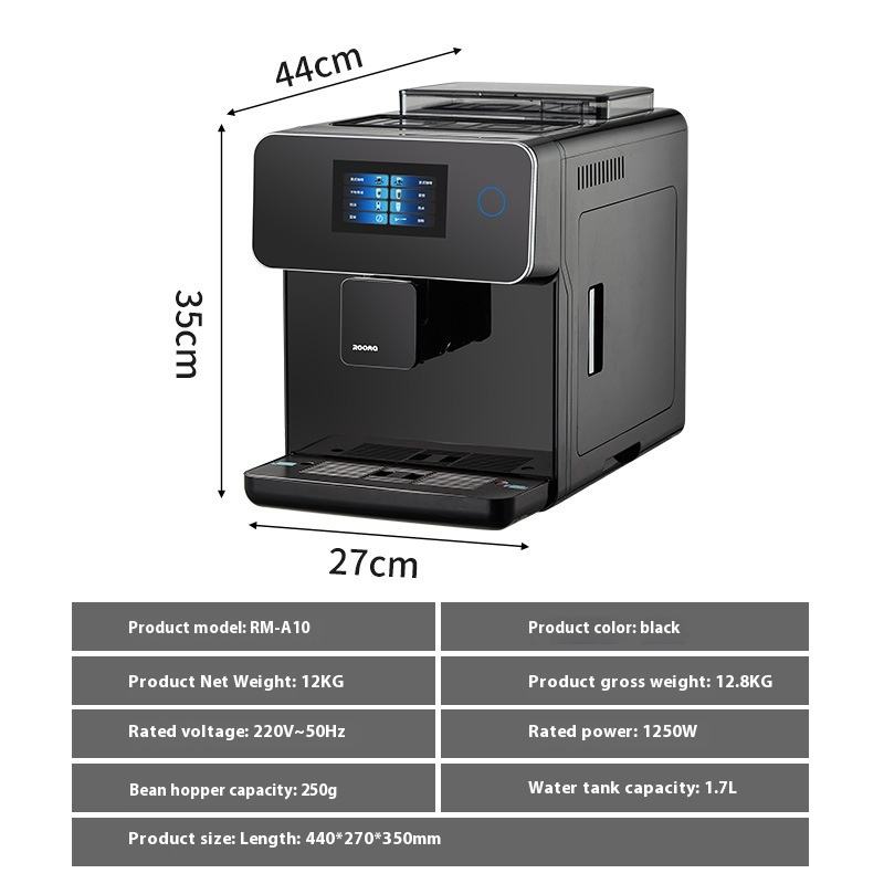 Automatic Milk Foam Touch Screen Plastic Fully Automatic Commercial Office Coffee Machine