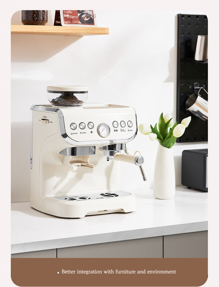 20Bar Home Desktop Coffee Machine Electric Italian Semi-automatic Coffee Machine with Milk Frother Espresso Machine