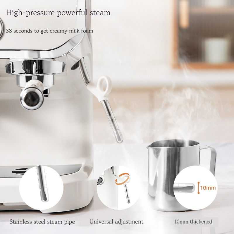 20Bar Home Desktop Coffee Machine Electric Italian Semi-automatic Coffee Machine with Milk Frother Espresso Machine
