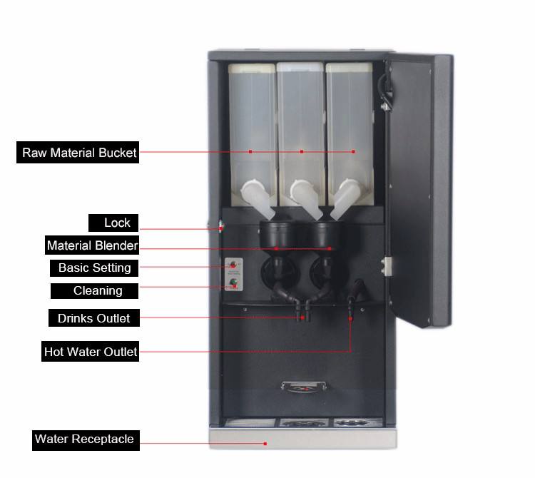 Touch Button Fully Automatic Multi-language Coffee Machine Office Coffee Machine School Coffee Machine 8 Kinds of Beverages