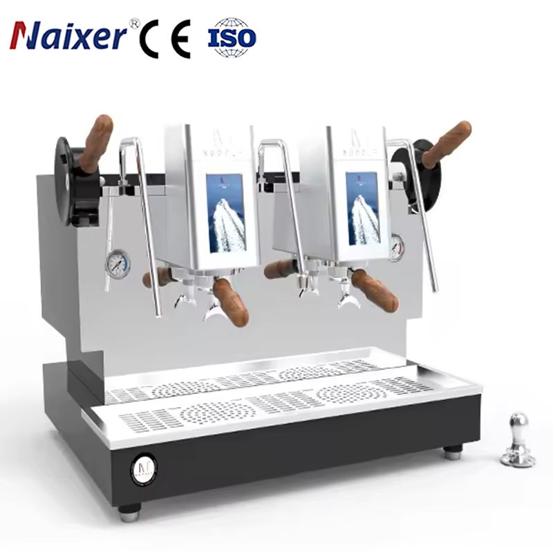Naixer Commercial Semi Automatic 9 Bar Opv Espresso Coffee Machine 2 Group Manual Commercial Espresso Coffee Machines