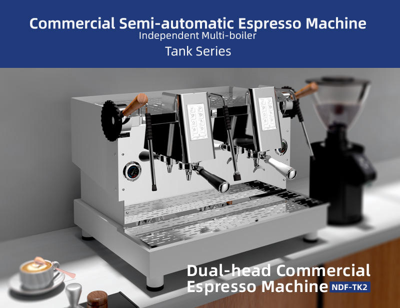 Naixer Commercial Semi Automatic 9 Bar Opv Espresso Coffee Machine 2 Group Manual Commercial Espresso Coffee Machines