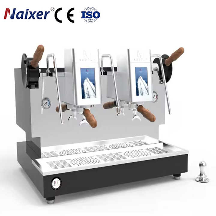 Naixer Commercial Semi Automatic 9 Bar Opv Espresso Coffee Machine 2 Group Manual Commercial Espresso Coffee Machines