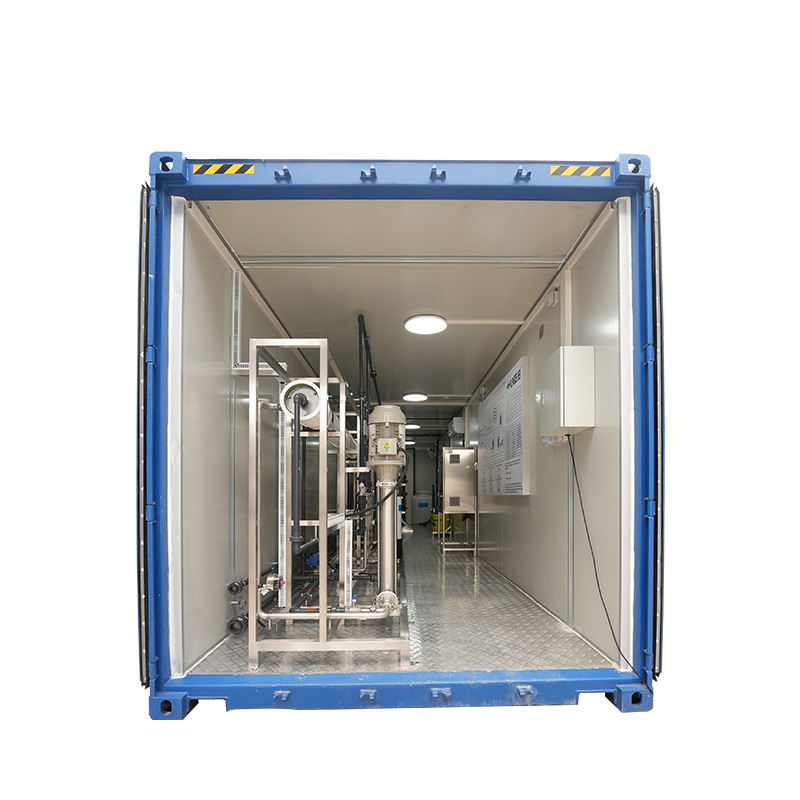 Containerized Seawater & Brackish Water Desalination RO Plant with PLC Control RO Membrane & Pump Stainless Steel 6TPH Capacity