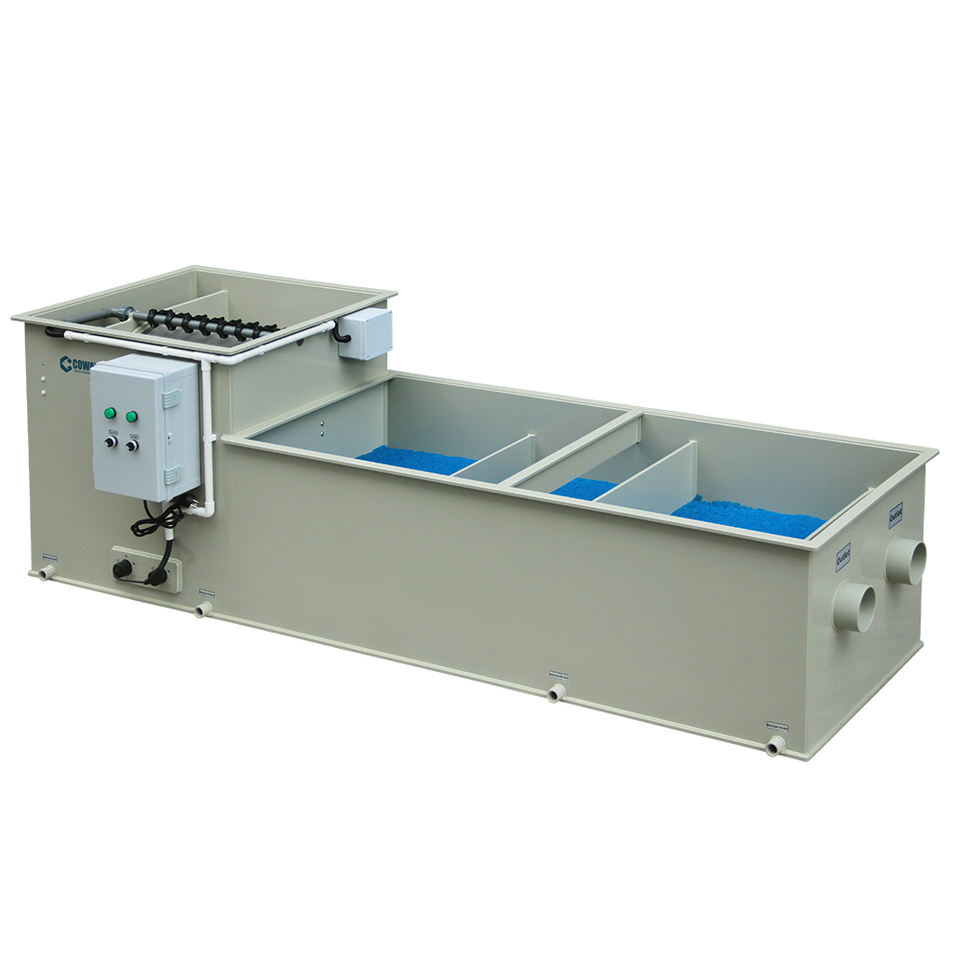 Cowater Koi Pond Filter Systems Landscape Fish Pool Aquarium UV Lamp & Drum Filter Multiple Bio Media Chamber 220V Pump Motor