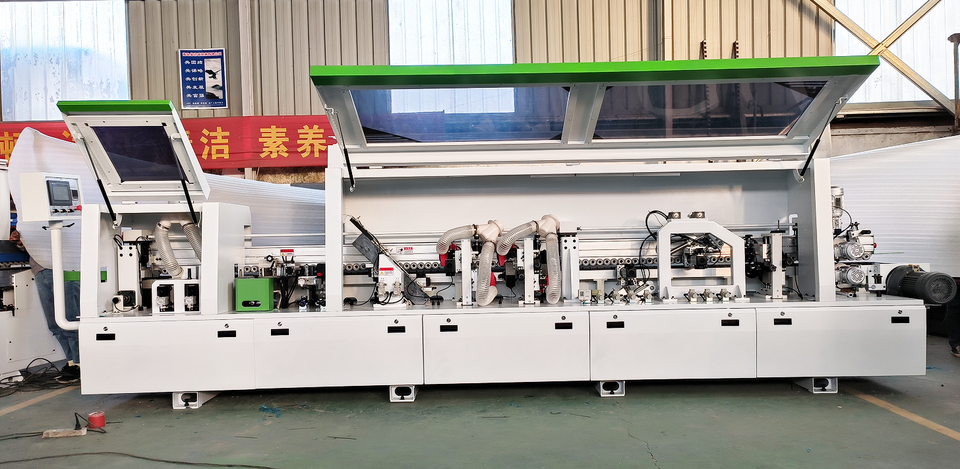 8 Functions Wood Based Panel Machinery CNC Wood MDF Melamine PVC Edge Bander Trimmer Pre Milling Automatic Edge Banding Machine