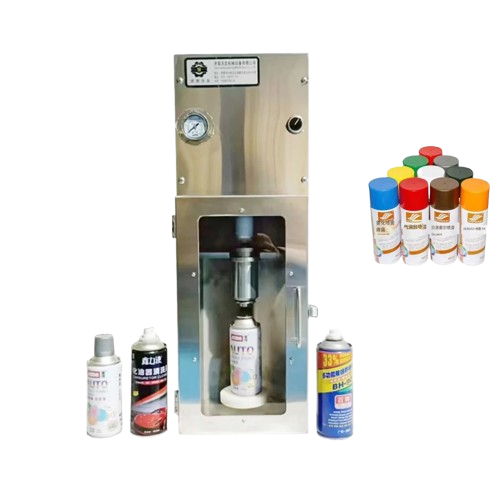 Small Semi-automatic Self-spraying Filling Machine Aerosol tank Filling Equipment Freshener Manual Spray Can Filling Machine