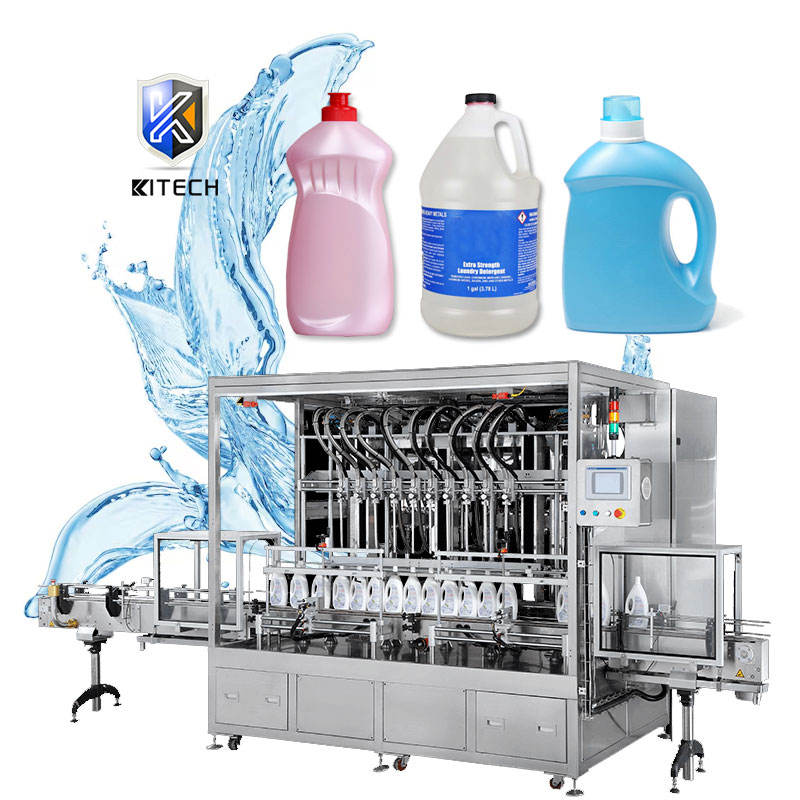 Automatic 1L 5L Laundry Liquid Detergent Bottle Filling Capping Machine Dish Soap Cleaner Gel Filling Machine